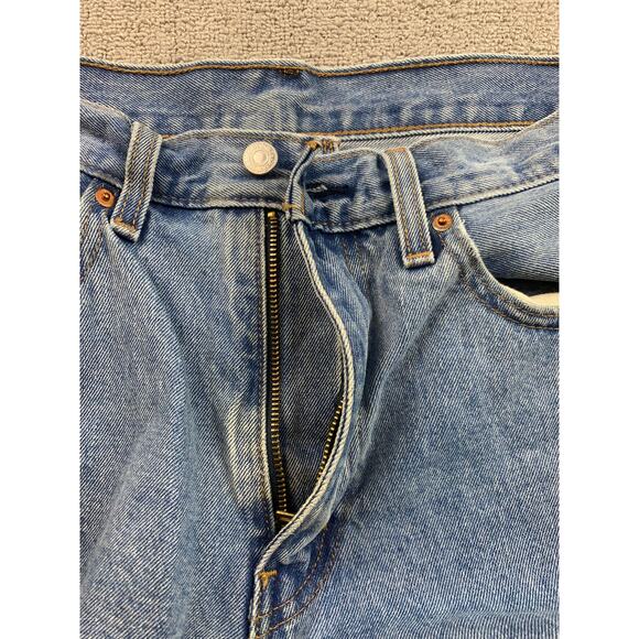 Levi's Men's 34x29 550 Relaxed Fit Blue Light Wash Straights Jeans - Picture 10 of 14